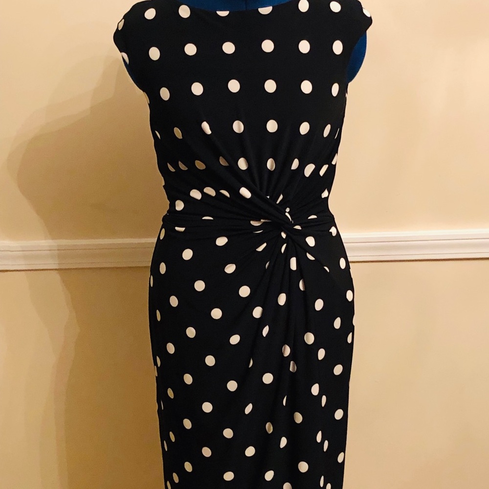 Ralph Lauren Long polka dot dress